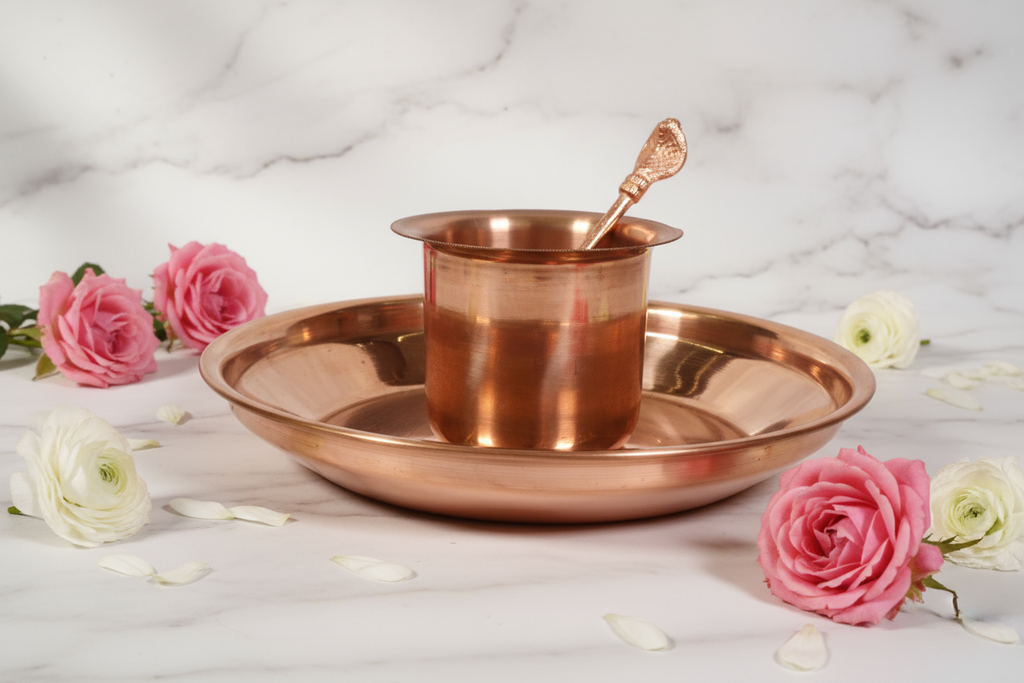 White marble with pink roses